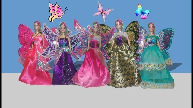 'Learning Colors with Barbie Butterfly Doll ♥ Barbie Butterfly Doll ♥ Barbie Fashion Show ♥ バービーバタフライ'