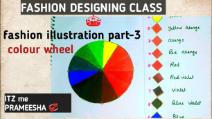 'How to draw a colour wheel /fashion illustration part-3 /mixing ratio of the colours'