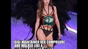 'Gigi Hadid Wardrobe Malfunction At Victoria Secret Fashion Show 2016 in Paris'