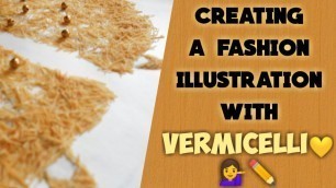 'How to shade fashion croquis with normal pencil /creating a dress with vermicelli | by isha tamrakar'