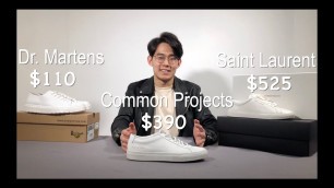 'Best White Leather Sneakers for Summer?? | Common Projects | Saint Laurent |【Honest Reviews】'