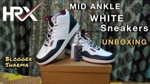 'HRX White & Black Sneakers | Unboxing review of men hoop white sneakers'