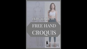 'How to draw Croquis / Free Hand Croquis #bendthetrendbydeepa #fashionillustrations #croquis #fashion'
