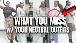 'How to Style Neutral Outfits that POP | Fall 2021  | Fashion Over 40'