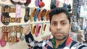 'Cheapest footwear market| wholesale Ladies girls sleeper belly sandal| Delhi'