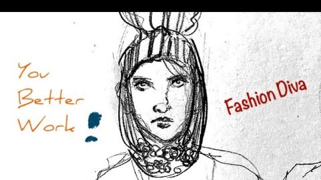 'How to Draw Fashion Croquis l Female Body Face'