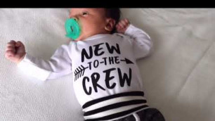 'Newborn Baby Boy Clothes New to The Crew Letter Print Romper+Long Pants+Hat 3PCS Outfits Set Reviews'