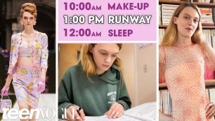 'Model\'s Daily Routine 1 Week Before a Big Fashion Show | Teen Vogue'
