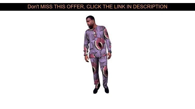 ❄️ Top African clothing customized tops+trousers sets Ankara outfits for men long sleeve shirt and