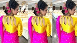 'Top 90 Creative & Stunning Sari Blouse || New Designer  Front Neck/Back Side & Sleeves Designs Idea'