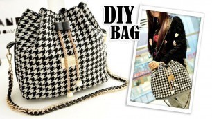 'DIY SWEET SHOULDER BAG DESIGN // Chains Fashion Bucket Bag Tutorial'