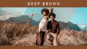 'Deep Brown Lightroom Mobile Presets Photoshop Instagram Filter Lifestyle Influencer Fashion Blogger'