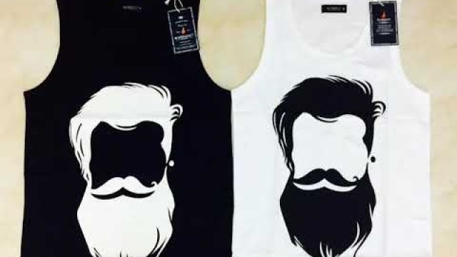 'Cotton T shirts macho Beard design tees'