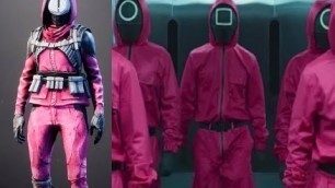 'Destiny 2 hunter squid game pink soldiers fashion #destiny2 #데스티니가디언즈'
