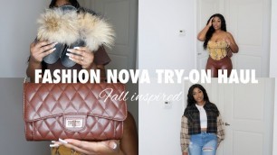 'FASHION NOVA TRY ON HAUL | FALL INSPIRED| LEATHER LEGGINGS, FLANNELS,ACCESSORIES ETC |Life With Mira'
