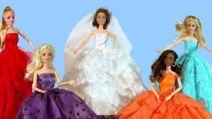 'Learning Colors with Barbie Dolls Dress Toys Video Educational for Kids Barbie Fashion Show Part I'