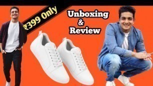 'Best white sneakers for men | best white sneakers men in india 2021| Unboxing | Under ₹ 500'