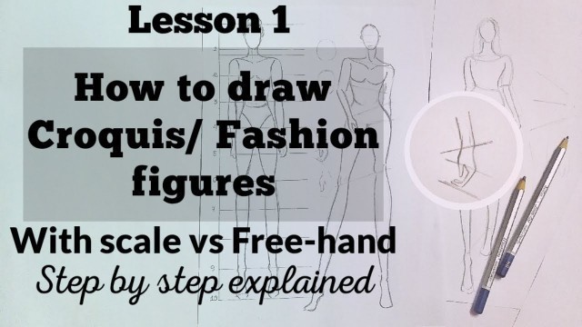 'How to draw Croquis | Drawing Fashion Figures | Step by Step explained | For beginners'