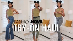 'Fashion Nova Jeans + Pants Try-On Haul | TALL GIRL FRIENDLY?! | Size 7 + 9'