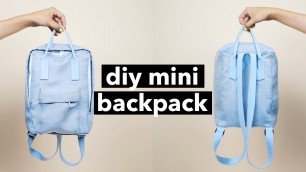 'DIY Mini Backpack From Scratch! (Fjällräven Kånken style) | WITHWENDY'