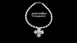 'Pearl Necklace With Pendant Tutorial Fashion Jewellery DIY'