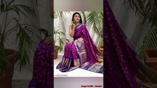 'Soft Lichi Silk Sari with heavy pallu and Border | #lichisilk #trending'