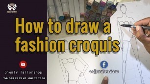 'How to draw a fashion croquis | How to draw a fashion Illustration | How to draw a fashion figure'