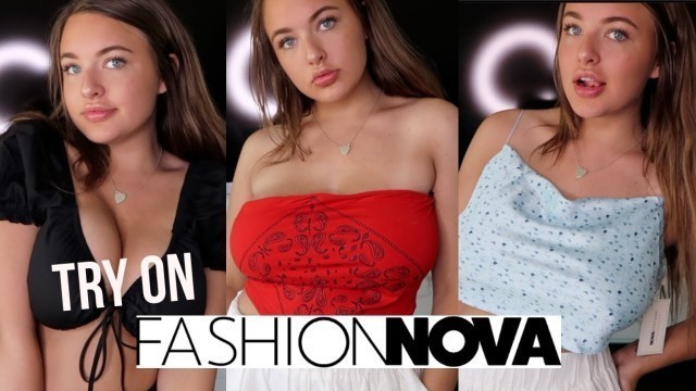 'trying fashion nova vintage! crop tops, shorts and dresses TRY ON HAUL!!!'