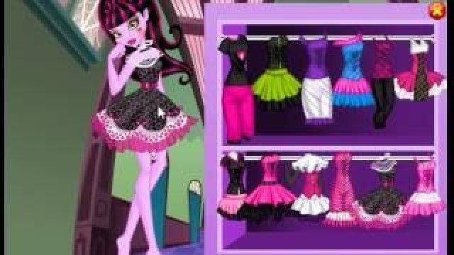 'Barbie Girls Draculaura Sweet 1600 Makeover Draculaura monster high dressup'