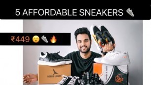 'Top 5 Budget Sneakers For Men | Affordable Shoes Starting Just From ₹449'