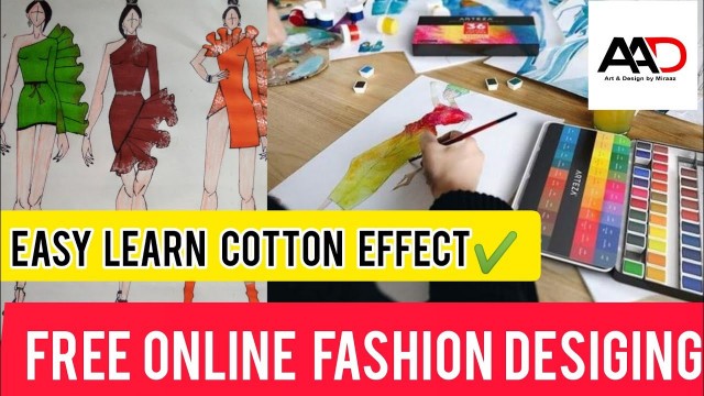 How to Make  cotton Effect FASHION Illustration// Free Online FASHION Designing Course
