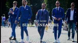 'How To Wear A Suit & Sneakers'