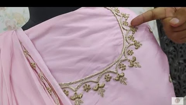 'Baby Pink Zardosi Work Suit Salwar | Designer Manufacturer Wholesaler - Zardozi Fashion'
