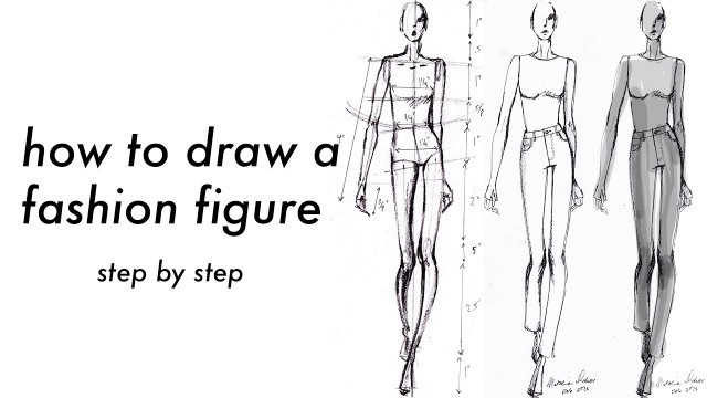 'how to draw a fashion figure | step by step with measurements | FREE FASHION FIGURE TEMPLATES'