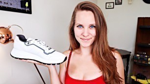 'White Prada Men\'s Sneakers / Trainers | Unboxing | Shoe Review | Up Close'