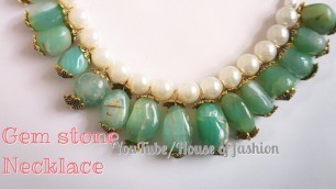 '#stonnecklace#newmodel#Latest#Trending#imitation#jewellery How to Make Gem stone Necklace'