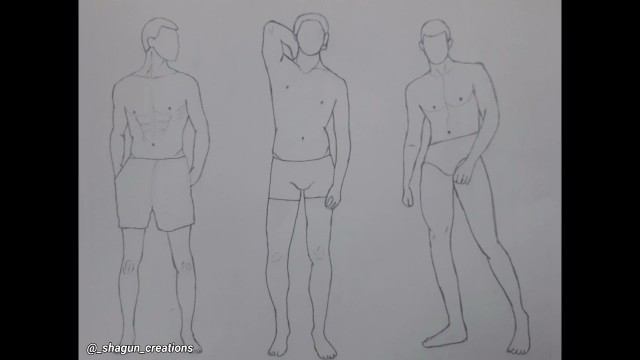 'Men Croquis Poses for your Fashion Illustrations'