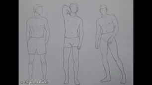 'Men Croquis Poses for your Fashion Illustrations'