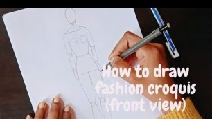 'How to draw a Croquis step by step for beginners | fashion illustration'