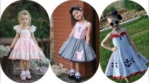 'New style & new fashion designer baby frock design ideas for mothers very attractive little girls fr'