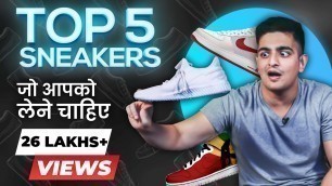 'Top 5 Sneakers Shoes For Men | Shoes For Men | BeerBiceps हिंदी'