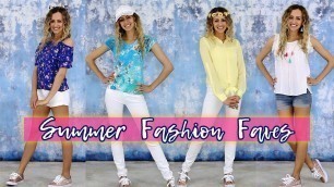 'Summer Fashion Faves! ☀ 5 Outfits + Swimwear!'