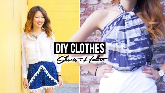 'DIY Clothes: Shorts & Halter Top! (No Sew)'