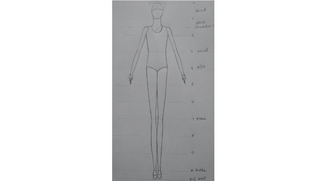 'fashion designing /fashion illustration /10.5 head fashion flesh figure (Croquis)drawing-1#shorts'