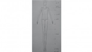 'fashion designing /fashion illustration /10.5 head fashion flesh figure (Croquis)drawing-1#shorts'