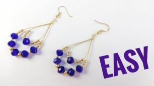 '(◔◡◔) Earrings Tutorial For Beginners | Jewellery Making Step By Step Instructions'