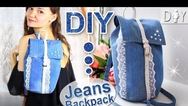 'DIY Jeans Backpack Tutorial | Fashion MUST HAVE | Denim BackPack'