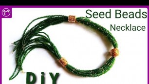 'How to Make Multistrand Seed Beads Necklace|Handmade Beads Jewellery Making|Rubeads Jewelry'