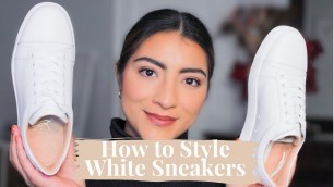'How to Style Neutrals with White Sneakers for Fall | Louboutin Vieira | Fall\' 20 | VALERIE GONZALEZ'