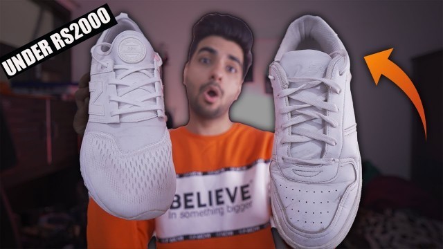 'BEST  AFFORDABLE WHITE SNEAKERS UNDER RS2000 from amazon! White shoes/sneakers for indian men 2021'